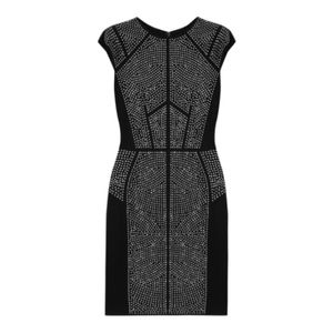 Rebecca Taylor Nailhead Sheath Dress black studded